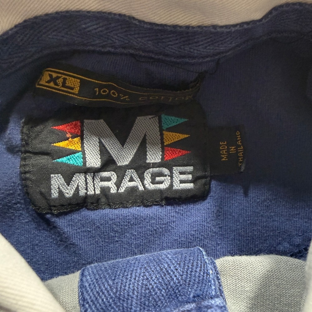 Vintage Dallas Cowboys Shirt Men XL Mirage‎ 90s NFL Rugby Polo Color Block VTG - Picture 12 of 15